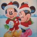 Santa Claus, Mickey Mouse, Minnie Mouse